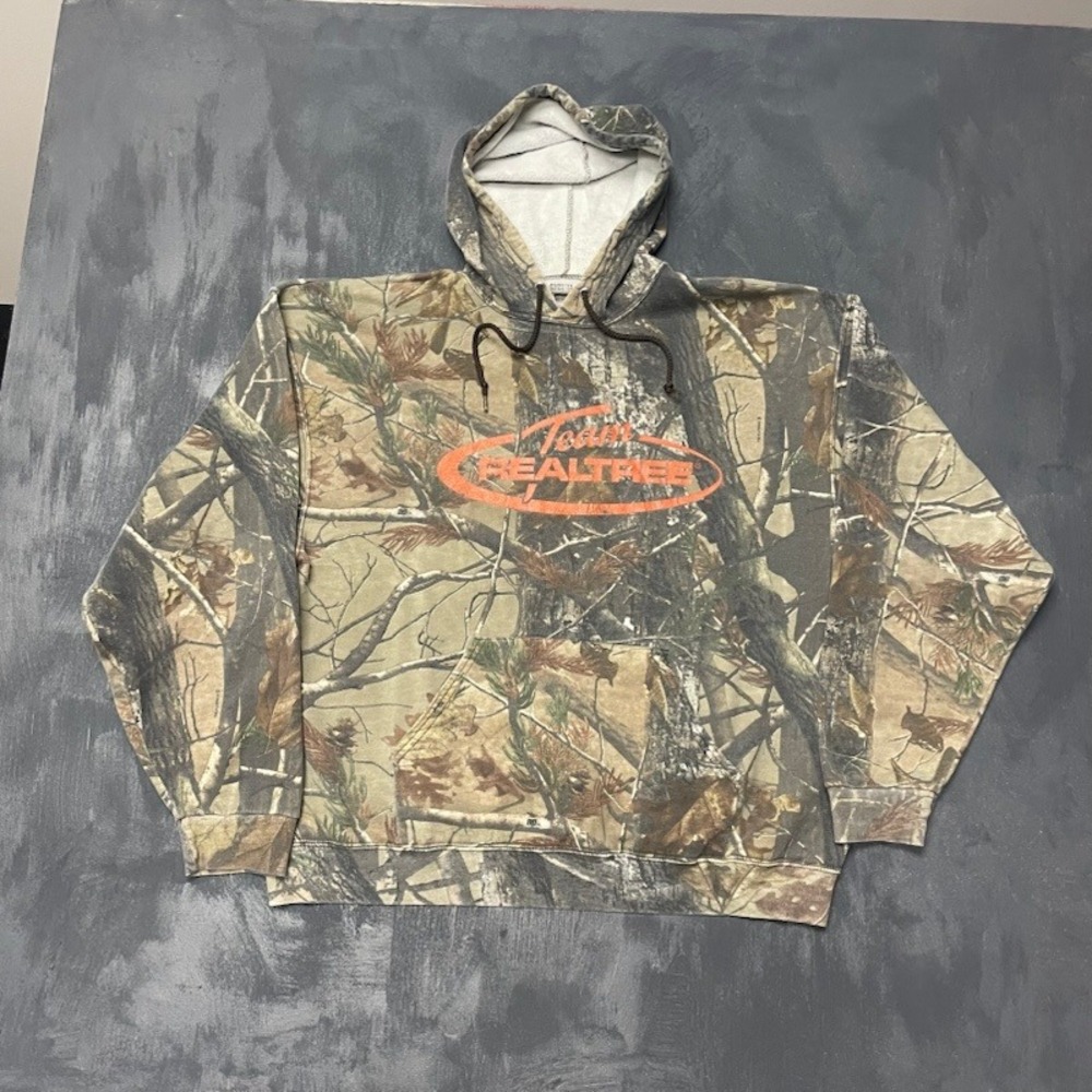 Team Realtree Camo Hoodie‎ Mens 2XL Brown 2010s Russell Outdoors